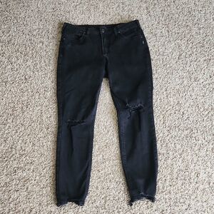 Silver Jeans - Most Wanted Skinny -  Black Distressed Jeans - W32/L29
